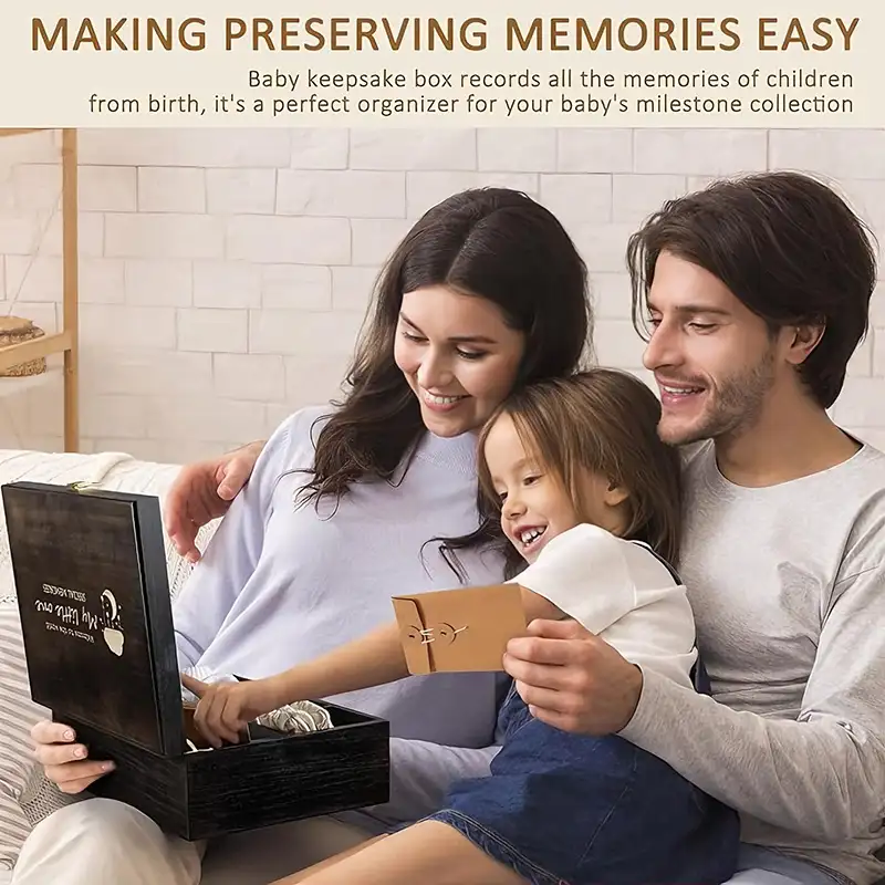 baby-shower-gifts-wooden-baby-keepsake-box (5) A family is using the keepsake box for baby