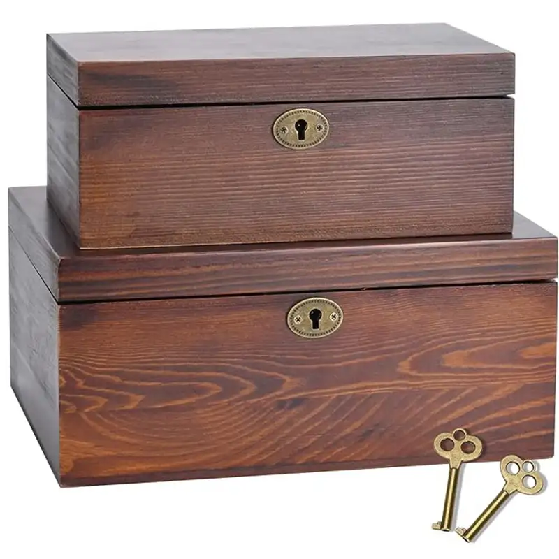 hinged-lid-wooden-keepsake-box-with-key (1) There are two wooden keepsake box with key
