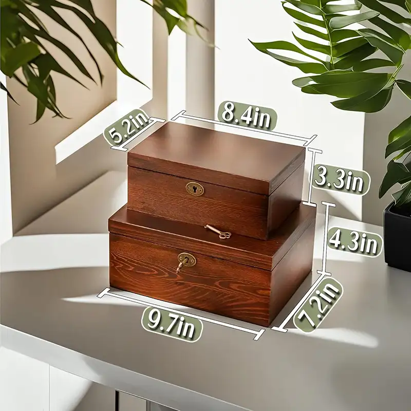 The measurement of the two keepaske box