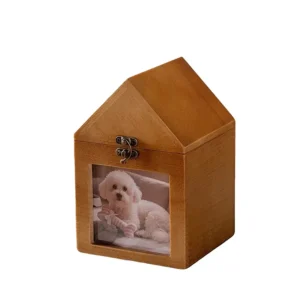 house-shape-wooden-pet-ashes-keepsake-box-with-photo-frame (1) A house-shape pet ashes keepsake box