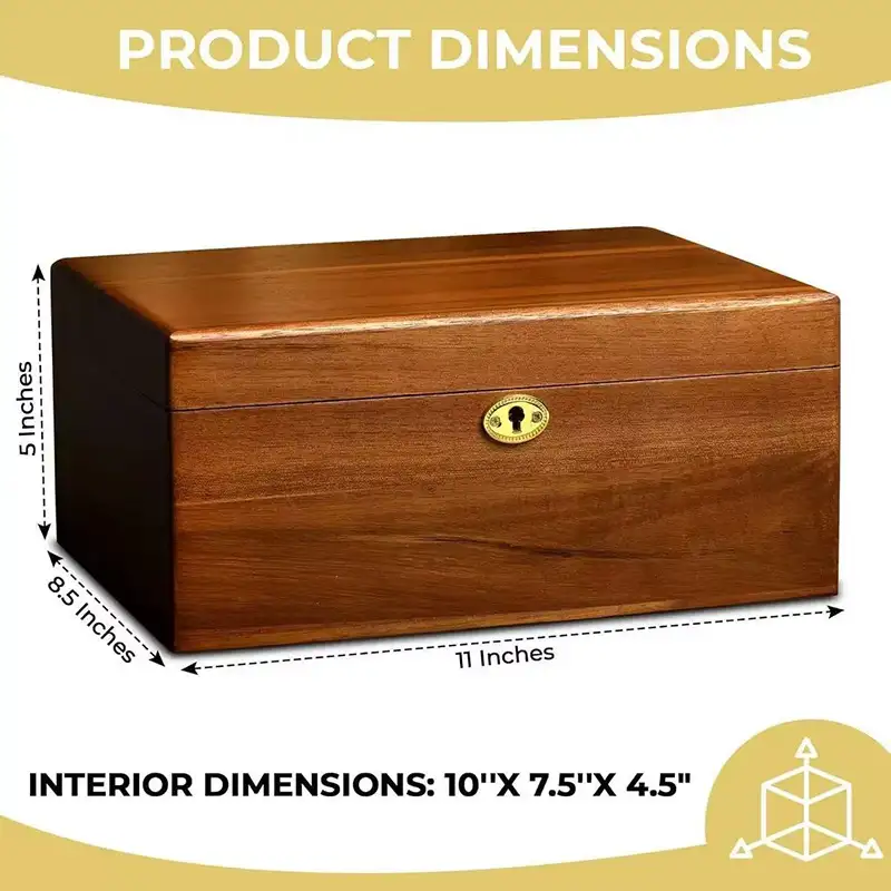 rustic-wooden-keepsake-box-with-lid (3) The size of the wooden keepsake box