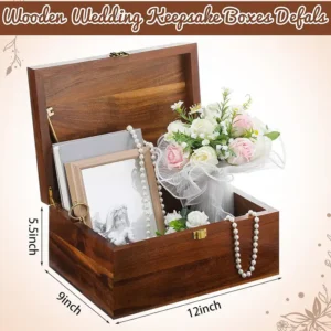 large-wooden-wedding-keepsake-box-for-couples-newlyweds (6) The size of the wedding keepsake box