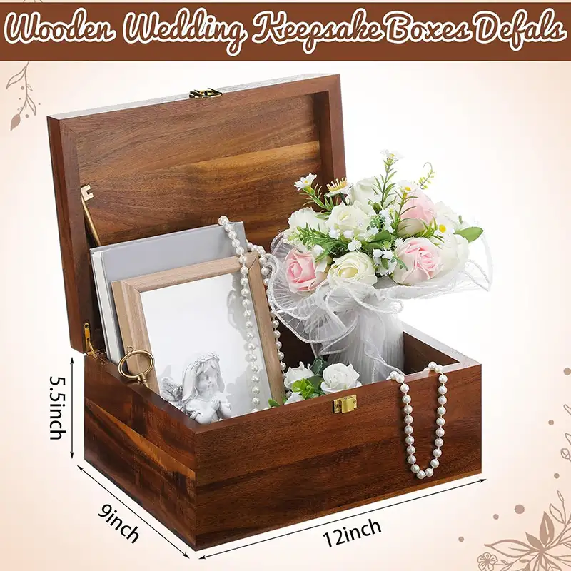 The size of the wedding keepsake box