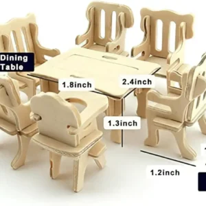 3d-puzzle-diy-wooden-dollhouse-furniture-sets-with-size 3D Puzzle DIY Wooden Dollhouse Furniture Set with size