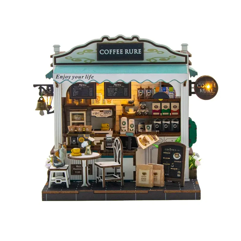 a-miniature-coffee-shop The front view of the miniature coffee shop