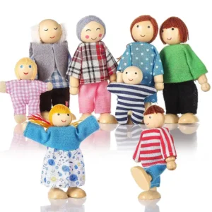 a-wooden-family-dollhouse-dolls-set A wooden family dollhouse doll set