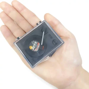 mini-record-player-on-the-hand 1:12 Scale Mini Record Player on the hand
