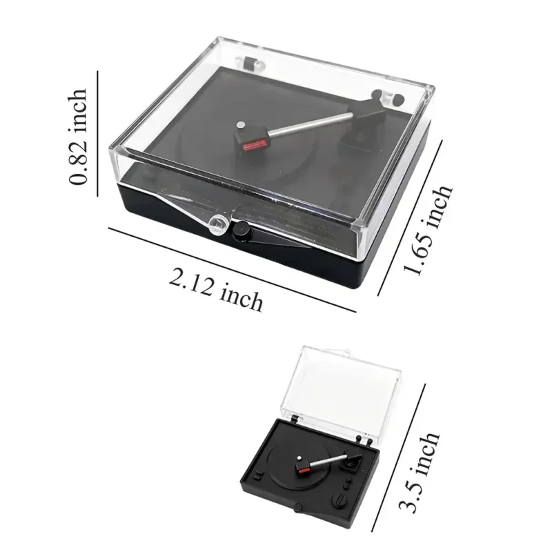 mini-record-player-with-size 1:12 Scale Mini Record Player with size