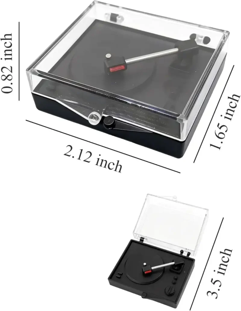 mini-record-player-with-size 1:12 Scale Mini Record Player with size