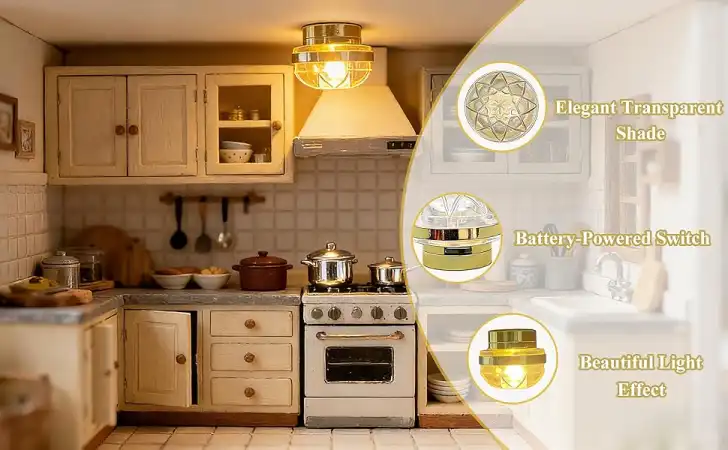 Miniature Dollhouse Ceiling Light