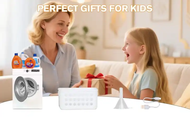 1:12 Scale Miniature Electric Washing Machine and Laundry Set perfect gifs for kids