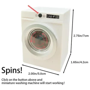 The size of the miniature dollhouse washing machine