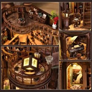 the-detailed-imgae-of-the-miniature-house-kit-book-hall The detailed image of the mini house