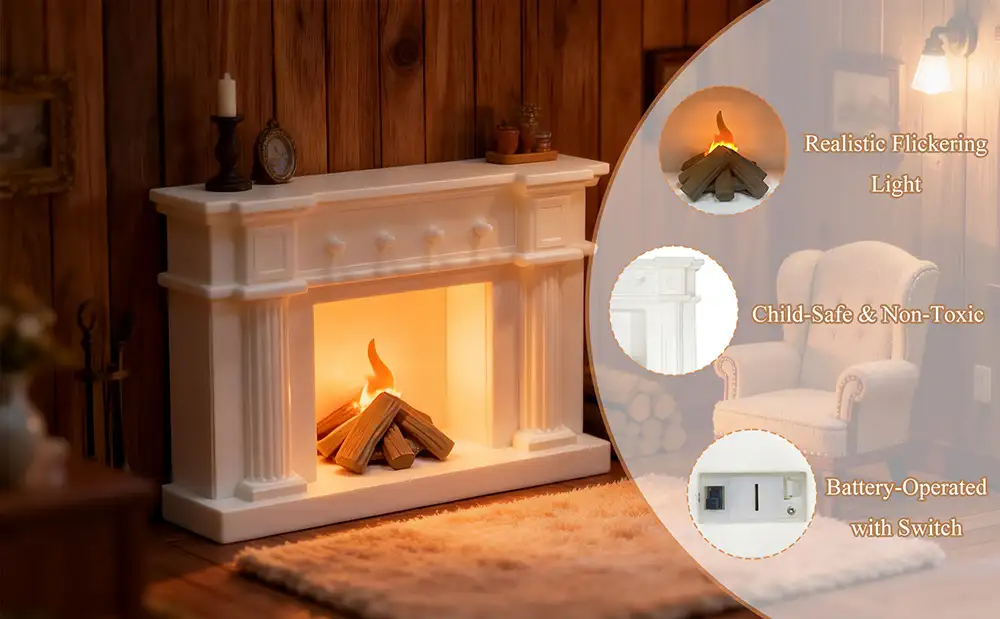 The detailed information of the fireplace