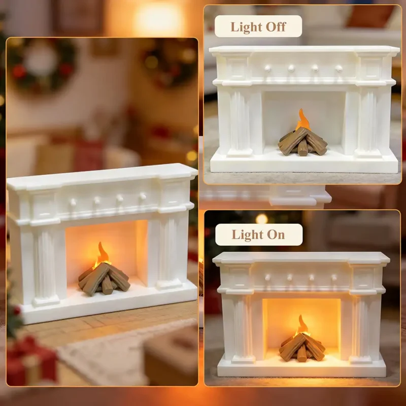 the-light-on-and-off-mode-of-the-dollhouse-fireplace-set The light on & off mode of the fireplace